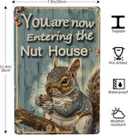 Funny Squirrels Signs Welcome To The Nut House Squirrels Stuff For Indoor Outdoor Decor 12x8 Inches You Are Now Entering The Nut House
