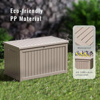 230 Gallon Outdoor Storage Box – Resin Deck Box with Lockable Lid, Waterproof Patio Furniture Storage for Tools, Garden & Yard Organization