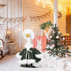 Suzile Winter Christmas Goose Outfit Dresses Clothes for 23" High Cement or Plastic Porch Goose Costume for Yard Lawn Outdoor Garden Patio Statue Xmas Santa Holiday Decor