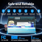 GIANDEL 4000 Watt 24 V Pure Sine Wave Power Inverter 7000Watt Surge,UL458 Listed GFCI Outlets,Inverter 24V DC to 120V AC,FCC Approved,Remote with Battery Level for RVs Campers Off Grid Solar Setup