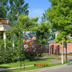 Hummingbird Garden Flag Small Flag Vertical Double Sided Outdoor Yard Flags 12.5x18 Inch for Decorative House Lawn