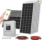 ECO-WORTHY 9.36KWH 2340 48V Solar Power System Kit Off Grid Solar Panel Kit with 5000W 48V All-in-One Off-Grid Charge Inverter and 12pcs 195W Mono Solar Panel and Z Mounting Brackets.Plug and Play