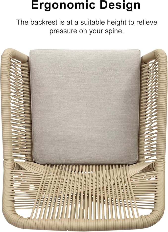 PURPLE LEAF 16 Pieces Outdoor Patio Dining Set All-Weather PE Rattan Furniture Set with All Aluminum Frame Outdoor Table and Chairs Set for 14 People Lawn Garden Backyard Deck, Champagne