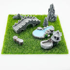 Woohome 42 PCS Mini Garden Accessories Fairy Garden Kit Micro Landscape Mini Zen Garden Accessories for Diorama Project DIY, Mini House Decor