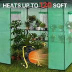 EAGLE PEAK 1500W Greenhouse Heater with Thermostat, Suitable for Greenhouse, Grow Tent, Garage, Cellar and RV Use, Water Resistant IPX 4 Rated, Overheat Protection, Radiant Heating, 1 Pack, Black