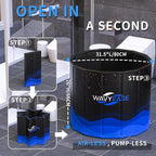 WAVYEASE Portable Bath Tub for Adults -(31.5"L x 26"H) Foldable Cold Plunge Tub for Recovery - Collapsible Soaking Bath Tub for Shower Stall Home SPA - Outdoor Ice Bathtub for Athletes (Black)