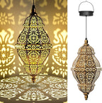 Twinkya Hanging Solar Lights Outdoor Garden Decor, Decorative Waterproof Plastic Moroccan Solar Lantern Lamp, Outside Decorations for Patio Yard Porch Backyard Decor, Gardening Gifts for Women Mom