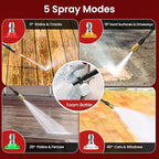 Electric Pressure Washer, 2.5 GPM Power Washer with Foam Cannon, Electric High Pressure Washer with 4 Quick Connect Nozzles for Cars, Driveways, Fences, Patios, Home Cleaning