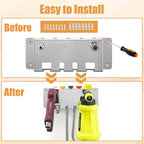 Pressure Washer Foam Cannon Holder, Power Washer Gun Snow Foam Lance 1/4" Quick Connect Tool Organizer, Wall Mounted Nozzle Tips and Wand Extension Kit Storage Rack of Car Wash Accessories