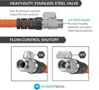 HydroTech 75 ft Expandable Garden Hose - Pro Series, 2x Max Flow, 3/4" No-Kink Flexibility, Lightweight Hose for Lawn, Garden, Car Washing, Deck and Patio Cleaning