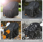 Outdoor Swivel Chair Covers Waterproof 2 Pack, Outdoor Chair Covers Patio Furniture Cover for Deck Patio Swivel Chair Heavy Duty, 33 W x 35 D x 36 H inches,Black