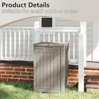 48 Gallon Large Package Delivery Box,Storage Box with Lockable Secure,Double-Wall Resin Outdoor Package Delivery and Waterproof Deck Box for Porch, Curbside (Grey)