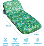 FindUWill Inflatable Pool Float Lounger - Fabric Pool Float with Cup Holder, Backrest, Swimming Water Floaties Pool Raft for Adults