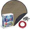 Winter Swimming Pool Cover for 15 ft Aboveground Round Pool Size, Top Choice Series, Solid Material, Color - Desert Sand, Pool Cover Choice 6015-4CHOICE