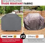 Unicook 50 Inch Grill Cover for 48 Inch Outdoor Grill, Heavy Duty Waterproof BBQ Cover Compatible with Weber Spirit 200 Series, Fade Resiatnt Gas Barbecue Protector, All Weather Protection, Grey