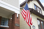 American Flag 4x6 FT Outdoor, Heavy Duty High Wind US Flag, Embroidered Stars, Sewn Stripes, Brass Grommets, Indestructible Tough Double Sided United States Flag Suitable for Outside Use