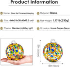 Hand Blown Glass Witch Ball,Glass Ball Ornament Hanging Garden Gazing Ball Indoor Outdoor Home Décor. (2)