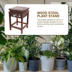 HOMSFOU Indoor Plant Stand Wooden Planter Stand Oriental Planter Stand Plant Holder Stool Chinese Display Pedestal Fishbowl Vase Aquarium Table Lamp Teapot Stand for Home Patio