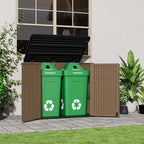 Resin Outdoor Storage Shed, Outdoor Storage Box Waterproof for Garden Tools, Patio Furniture, Trash Cans, Garage Storage, Lockable