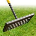 Professional Lawn Leveling Rake with 17x10in Heavy-Duty Stainless Steel Head & 60" Adjustable Handle - Grass Leveling Tool for Quick Soil Grading, Thatch Removal and Yard Maintenance
