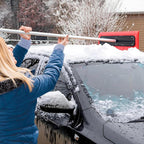 Never-Scratch SnowBuster | 19-Foot Snow Roof Rake(Up to 25Ft Standing Reach) | Heavy-Duty Aluminum｜EVA Soft Foam Pad Snow Removal Tool｜S-Shaped Push/Pull Design for House Roofs, Solar Panels