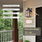 MICSIU Outdoor Porch Lights Motion Sensor 2 Pack, Bronze Dusk to Dawn Exterior Lighting Fixtures, 11.75 Inch Outside Light Fixture for House Front Porch Garage