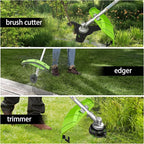 4-in-1 Cordless String Trimmer/Edger Electric Pole Hedge Trimmer 2 * 5000mAh Battery Powered Pole Saw Portable Weed Wacker and Brush Cutter Blade, Multi-Tool Kit for Grass Garden Lawn Care