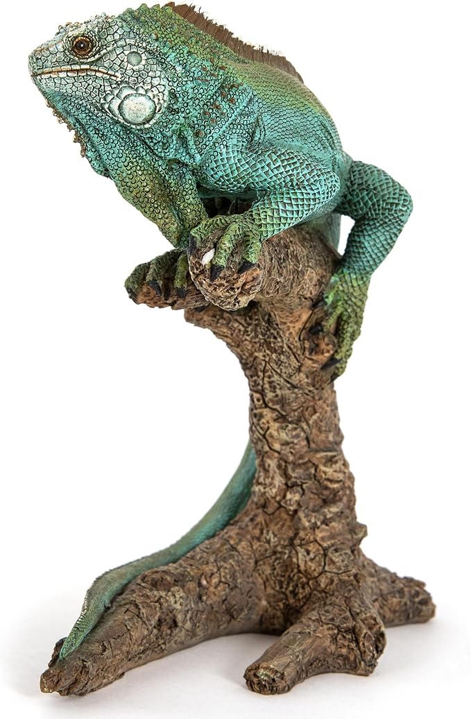Large Iguana Garden Statue – 22” Realistic Lizard Sculpture for Indoor or Outdoor Use | Tropical Reptile Decor for Patio, Lawn, Poolside, or Home Display – Cast Polyresin Full Color