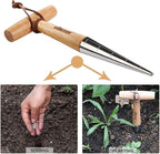 Gardtech Garden Tool Set, Made by Real Ash Wood Handle and Thicken Stainless Steel- 3 Pcs Including Garden Hand Trowel, Transplant, Cultivator-Gardening Gifts for Gardener