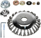 6 inch Steel Wire Trimmer Head Unbreakable Wired Trimmer Blade 2 packs of Adapters - Yard Patio Wire Weed Eater Head with Adapters for Optimal Lawn Mover String Trimmer Head Replacement Contains