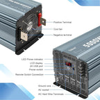 5000 watt Pure sine Wave car Power Inverter 12v to 110v /120V Inverter for car Vehicles Truck Camping Solar Panel Power Converter Adapter with Clamps Inverter 5000W