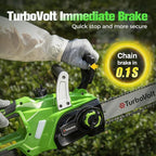 12" Cordless Chainsaw, 20V Battery Powered Chainsaw, Electric ChainSaw Cordless with 4.0Ah Battery and Charger, Brushless Rechargeable Chain Saw with Auto Lubrication for Wood Cutting, Tree Pruning