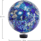 Echo Valley Blue/Aqua Gazing Globe, Hand Crafted Glass Globe, Outdoor Décor, 10 inch