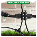 Bonviee 20-Pack Drip Irrigation Emitters, 1/4" Push-to-Connect Irrigation Stakes – Adjustable 360° Water Saving Garden Sprinklers for Potted Plants, Lawn, Vegetable Beds