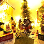 Marspark Christmas Village Accessories 5 x 50 Inch Christmas Miniature Road Village Street Mat Xmas Snow Street Decorations for Little Landscape(Grass Style)
