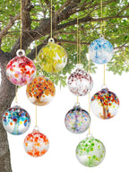 Dale Tiffany Hand Blown Glass, 6" Diameter Nova, Tree of Life Collection, Witch Globe Hanging Garden Indoor/Outdoor Decorative Ornament Gazing Ball