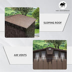 8.2x6.2ft Outdoor Storage Shed, Metal Steel Utility Tool Shed with Double Lockable Doors and Air Vents, Garden Storage for Backyard Patio Lawn