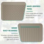 90 Gallon Outdoor Deck Box, Waterproof Outdoor Storage Box, Durable Resin Bin for Patio Cushions, Garden Tools and Pool Accessories, Lockable with UV Protection, Khaki, Patio Furniture