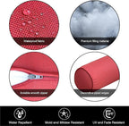 Indoor/Outdoor Bolster Pillows, 16x6 inches Solid Round Lumbar Cylinder Throw Pillows for Outdoor Furnitures, Set of 2, (Black)