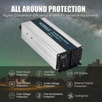 WZRELB 600W Pure Sine Wave Inverter 36V DC to 110V 120V AC Power Converter with LED Display, Off-Grid Portable Power Inverter with 2 AC Outlets for Home, RV, Truck, Camping