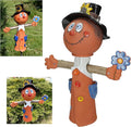 Ceramic Garden Decor - Scarecrow Lawn stake - Outdoor statue - Perfect, unique gifts for gardeners woman, men, yard gifts - Handmade, Frostproof