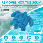 Hot Tub Scum Absorber Turtle, 2PCS Reusable Hot Tub Oil Absorbing Floating Sponges for Spa/Pool, Hot Tub Scum Sponge Accessories to Soak Up Oils & Keep Water Clean