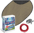 Winter Swimming Pool Cover for 15 ft x 27 ft Aboveground Oval Pool Size, Top Choice Series, Solid Material, Color - Desert Sand, Pool Cover Choice 601527-4CHOICE