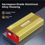 4000W Pure Sine Wave Inverter 12V DC to 120V AC Converter for Family Emergency Preparedness,Camping,RV,Solar DIY,Outdoors,Built-in 5V/2.1A USB-A,USB-C,Hardwire Port, Remote Controller