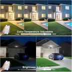 Onforu 65W Smart LED Flood Lights Outdoor, 6500LM Brightness Adjustable, APP Control Tunable 2700K-6500K, WiFi Alexa Security Lights with Timer & 4 Lighting Head, Exterior Floodlight for Yard Garage