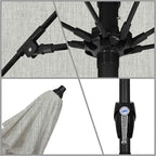California Umbrella 9' Round Sunbrella Aluminum Outdoor Deck, Pool or Patio Umbrella, Crank Lift, Auto Tilt, Bronze Pole, Granite
