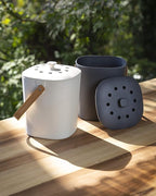 Bamboozle Countertop Compost Bin Kitchen | 1 Gallon | Odorless Composting Bin with Filters | Indoor Compost Bin with Lid | Plant Based Kitchen Composter for Food Scraps & Waste Recycling | Natural