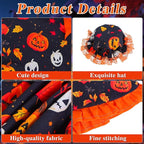 Halloween Goose Outfit for Porch Goose 23" Cement Statue Clothing - Halloween Outdoor Decoration for Patio Yard Lawn