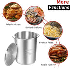 Red Mountain Valley 30Qt Turkey Fryer with Propane Burners for Outdoor Cooking, Aluminum Turkey Fryer Pot Basket, Propane Deep Fryer, Seafood Boil with Spigot,Timer, Marinade Injector, Turkey Rack