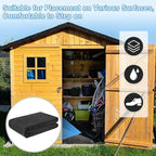 3 mm Thickened Outdoor Storage Shed Mat, 2.6x18 ft Waterproof Shed Flooring Mat for Patio Furniture Floor Protecting from Wear/Liquid/Dust/Oil, Non-Slip Felt Rubber Rug Pad [Grey]